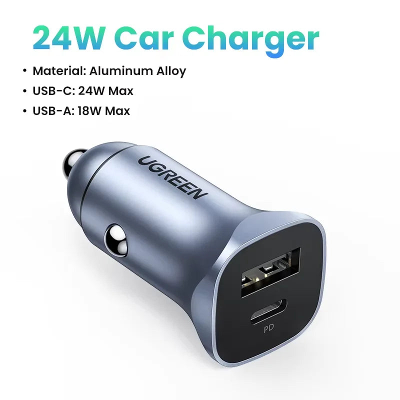 UGREEN USB-C Fast Car Charger