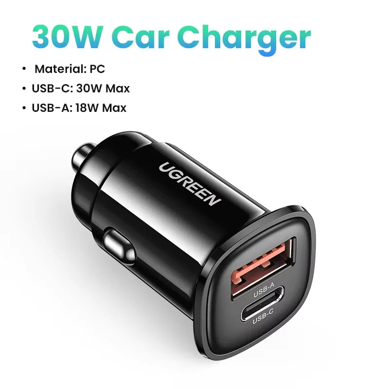 UGREEN USB-C Fast Car Charger