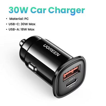 UGREEN USB-C Fast Car Charger