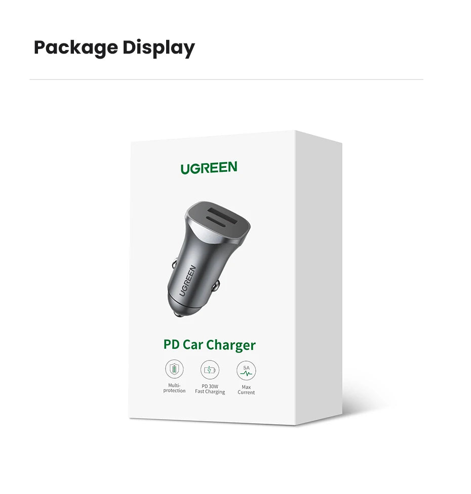 UGREEN USB-C Fast Car Charger