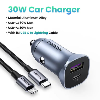 UGREEN USB-C Fast Car Charger